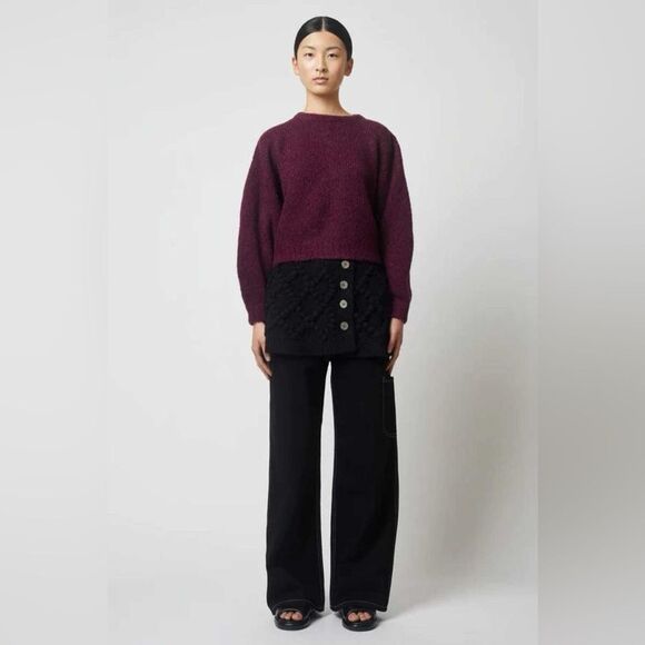 Atelier Delphine Balloon sleeve alpaca wool sweater in Deep orchid • M/L - Picture 1 of 8